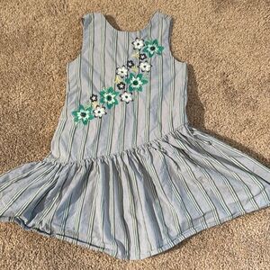💜 3 for $10 Striped Blue and Green Kids Dress